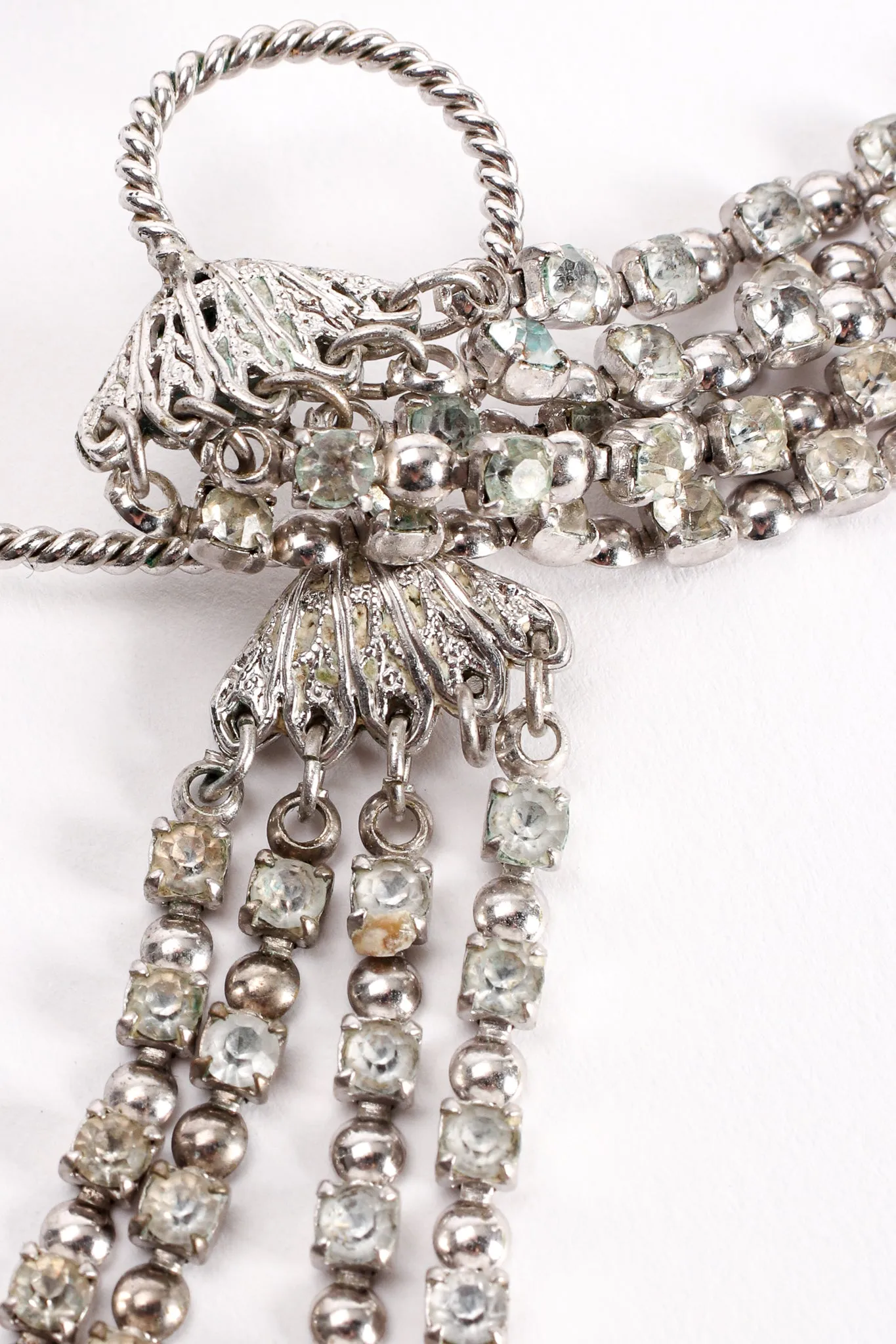 Rhinestone Fringe Ear Hooks