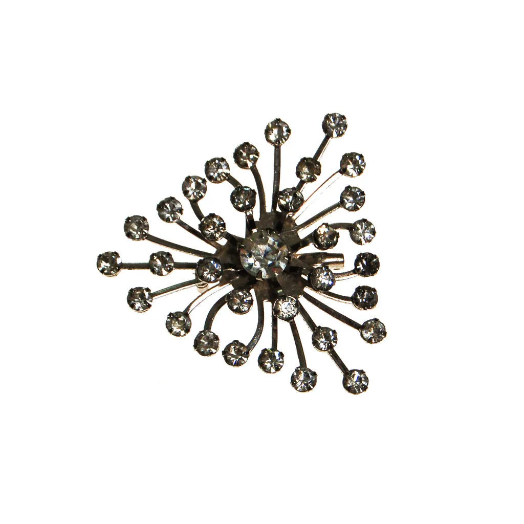 Rhinestone Starburst Brooch