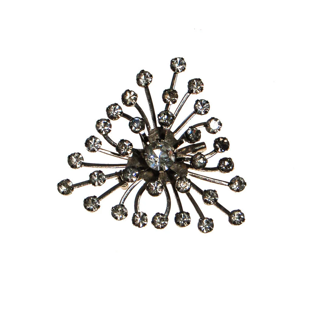 Rhinestone Starburst Brooch