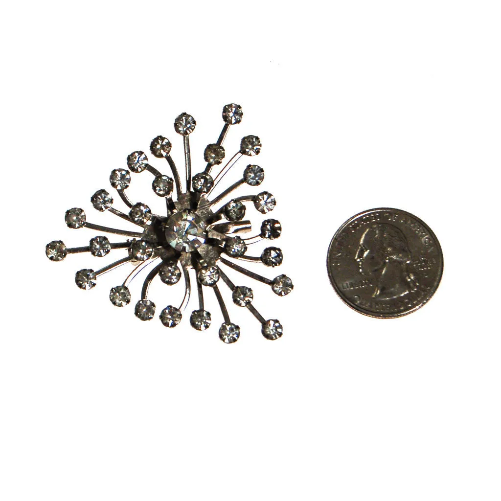 Rhinestone Starburst Brooch