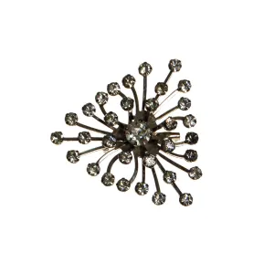 Rhinestone Starburst Brooch