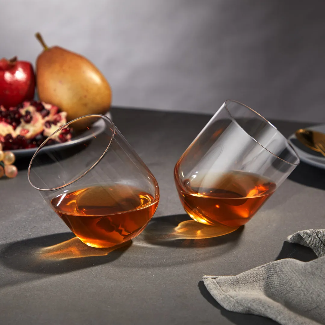 ROLLING CRYSTAL WHISKEY TUMBLERS