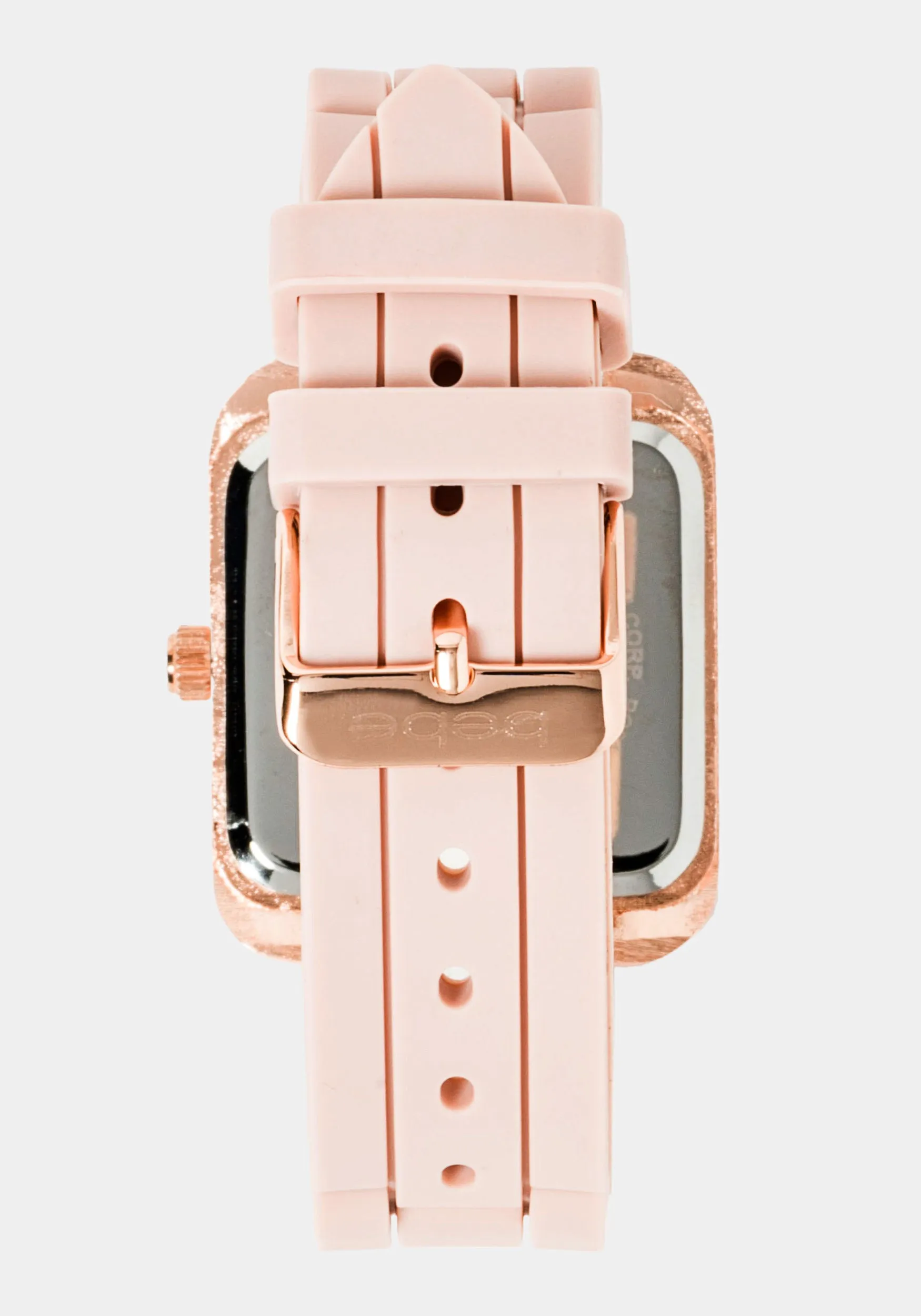 Rose Gold Square Crystal Bezel Roman Numeral Watch