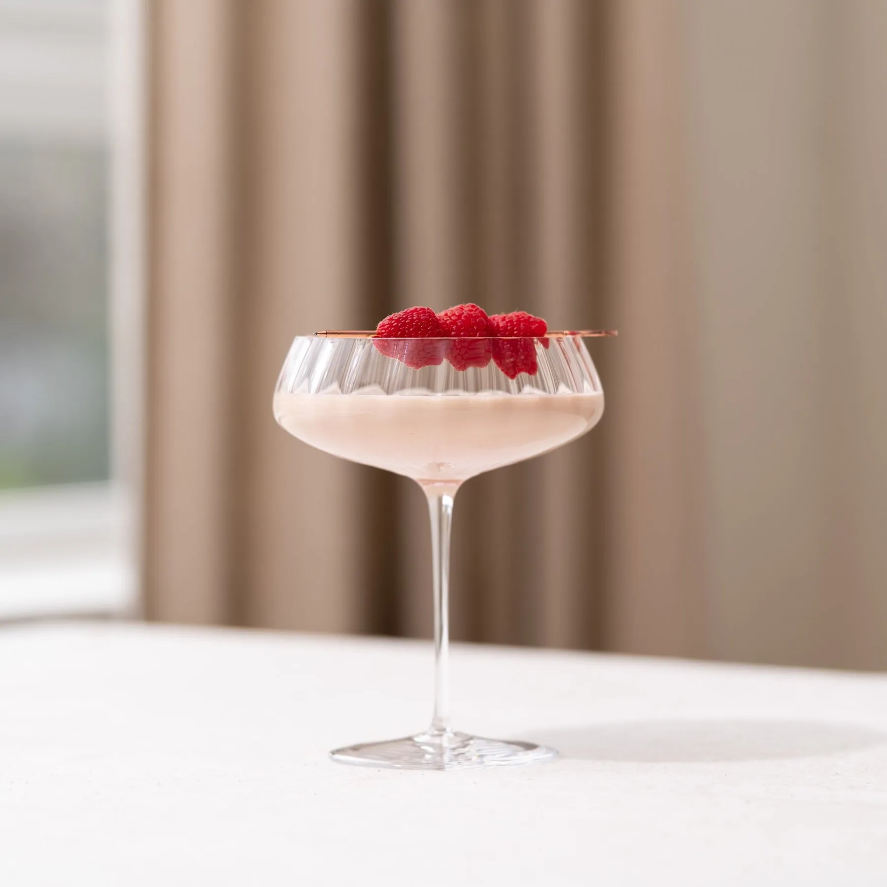 Round Up Dusty Rose Set of 2 Coupe glasses