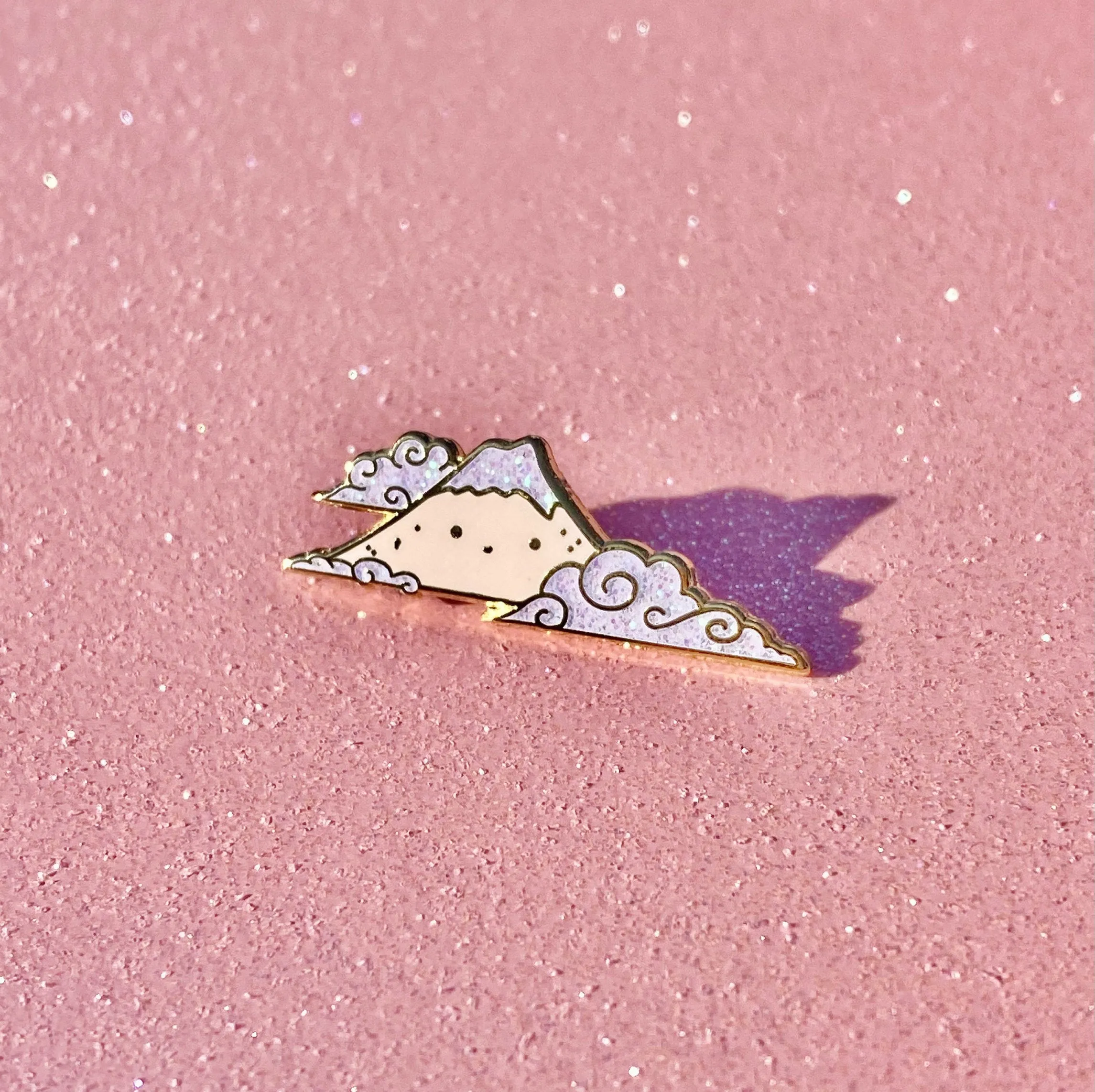 Sakura Pink Mt Fuji Hard Enamel Pin