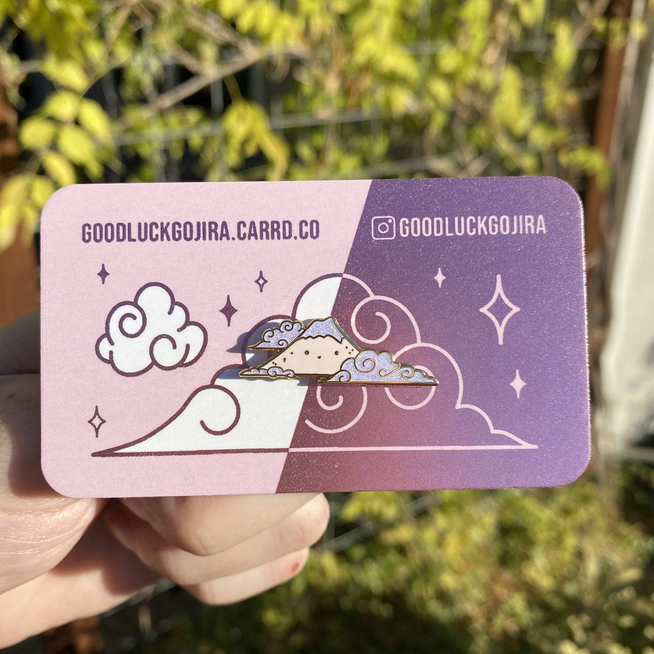 Sakura Pink Mt Fuji Hard Enamel Pin