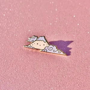 Sakura Pink Mt Fuji Hard Enamel Pin