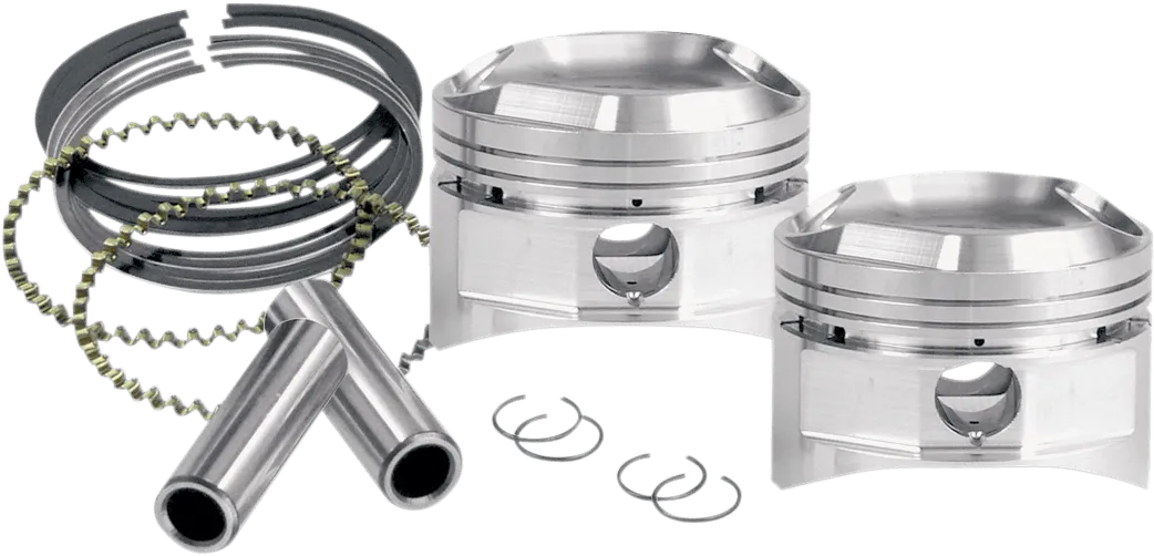S&S Cycle 92-1060 Forged Piston Kit (96ci.) - Standard Bore 3.625in.,10.2:1 Compression