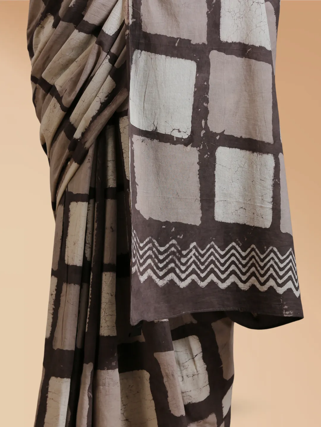 Sandcastle Box Hand Block Cotton Saree