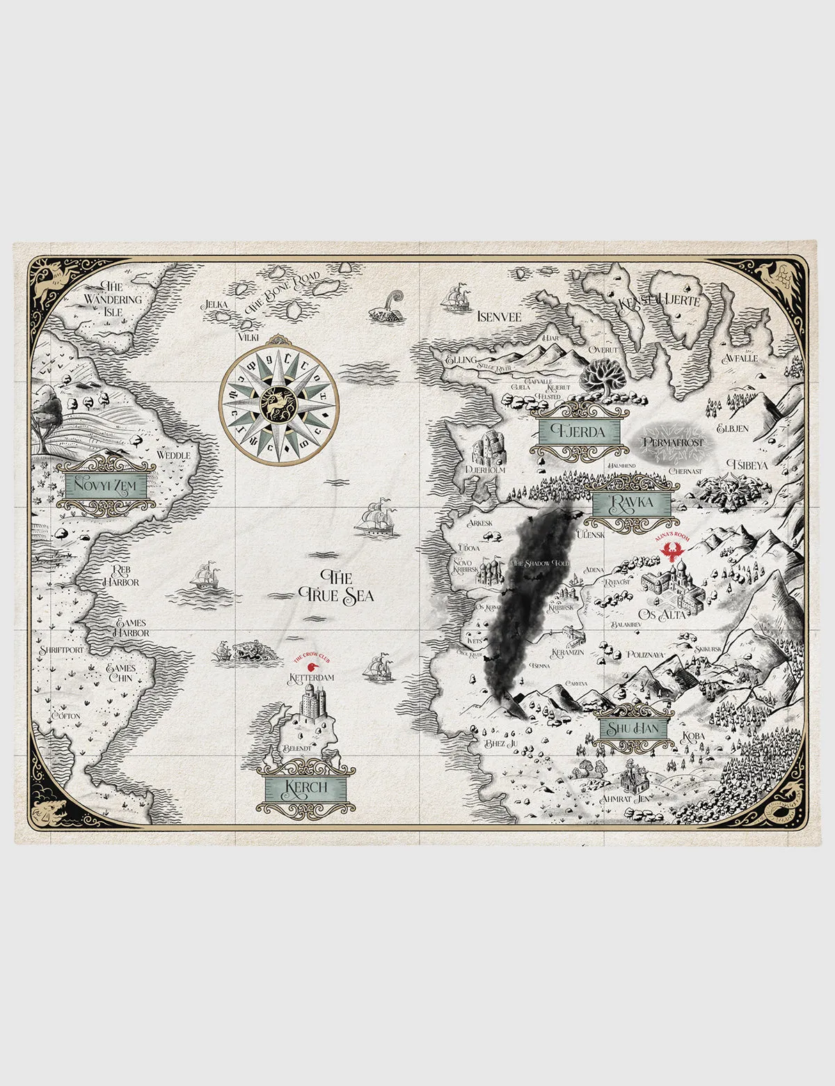 Shadow and Bone The Map Throw Blanket