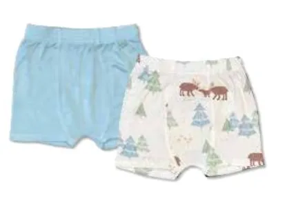 Silkberry Boys 2pack Bamboo Boxer Briefs Moosewoods Mix
