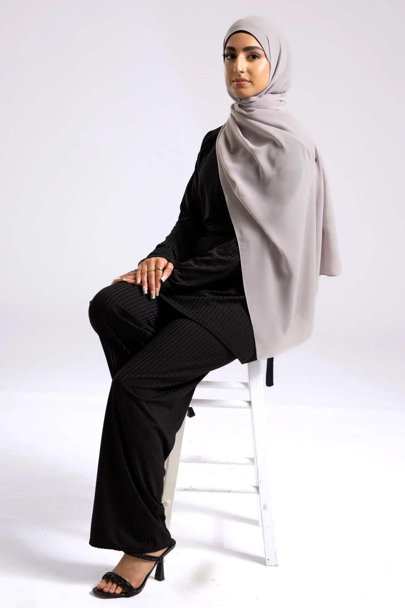 Soft Chiffon Hijab - Light Grey