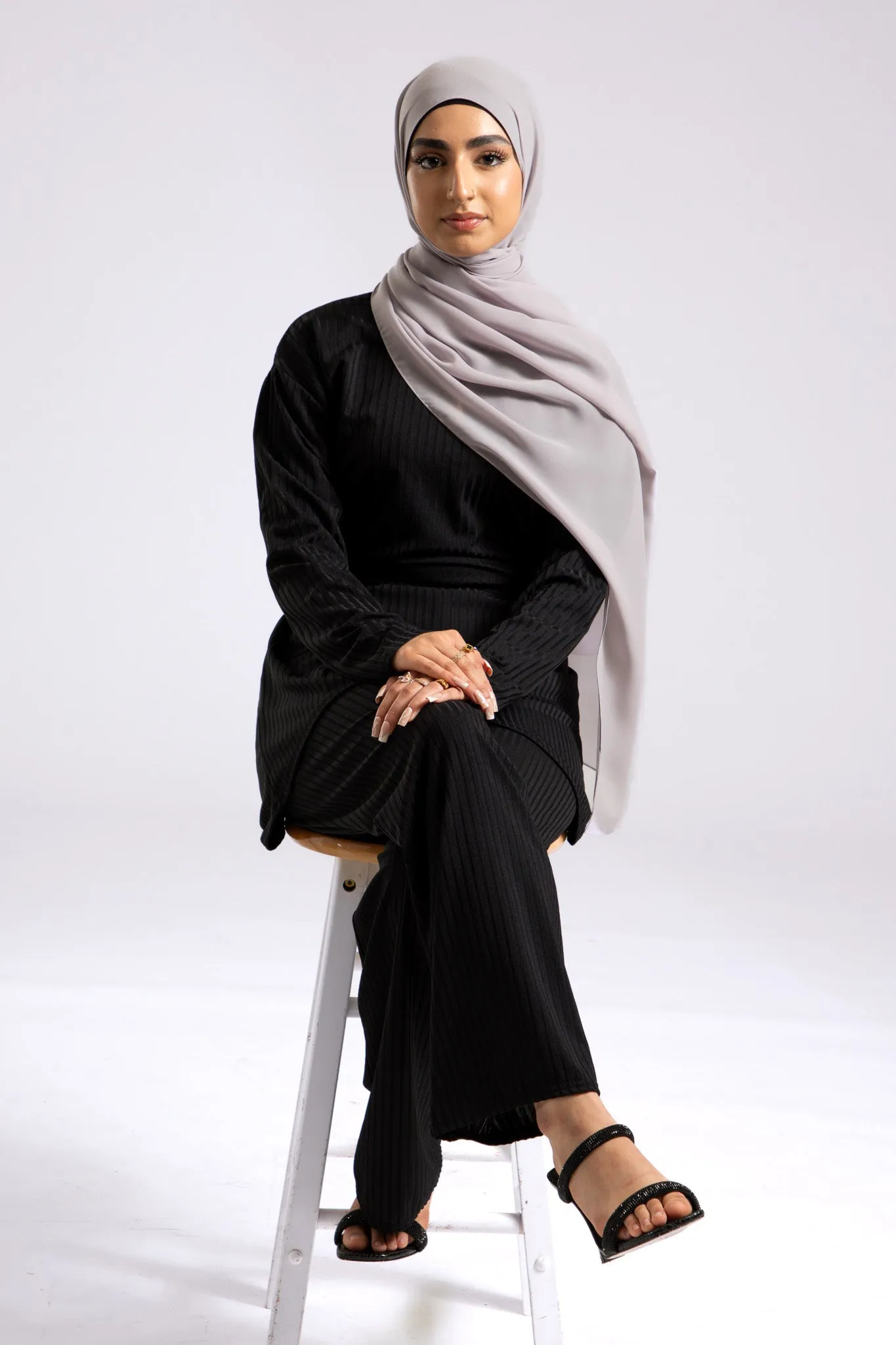 Soft Chiffon Hijab - Light Grey