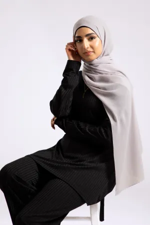 Soft Chiffon Hijab - Light Grey