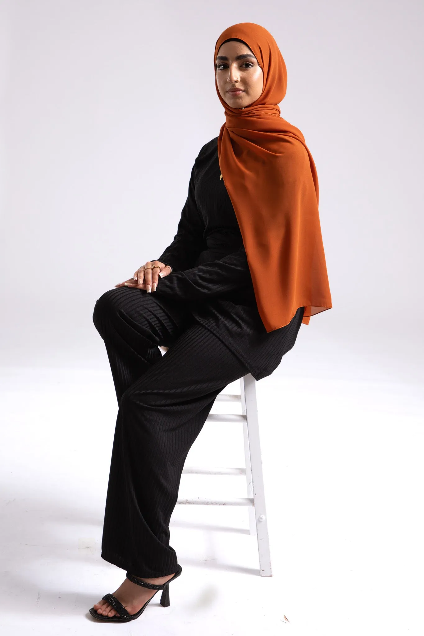 Soft Chiffon Hijab - Saffron Orange