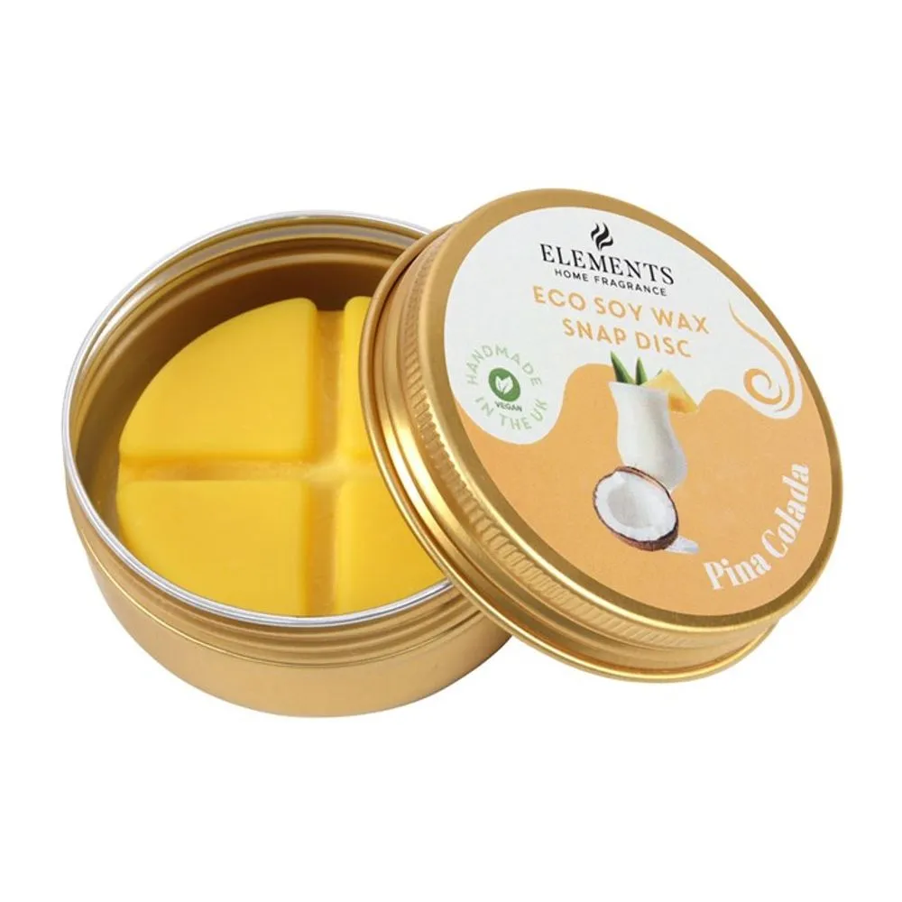 Soy Wax Melt Snap Disc in Tin - Pina Colada Aroma