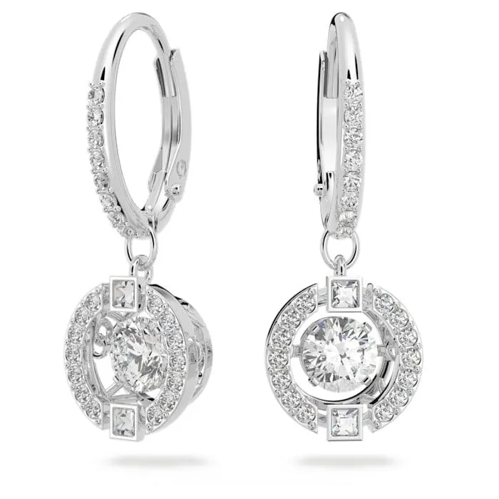 Sparkling Dance Round Pierced Earrings