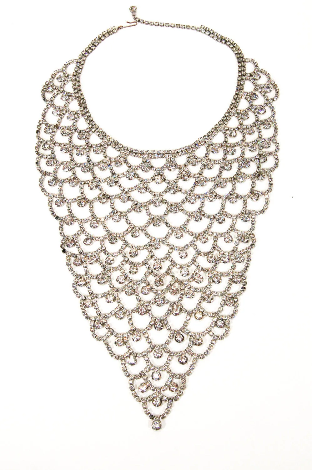 Sparkling Rhinestone Bib Statement Necklace