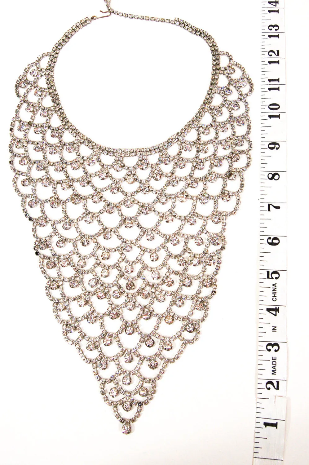 Sparkling Rhinestone Bib Statement Necklace
