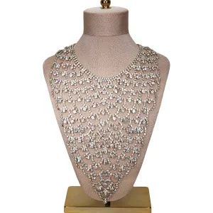 Sparkling Rhinestone Bib Statement Necklace