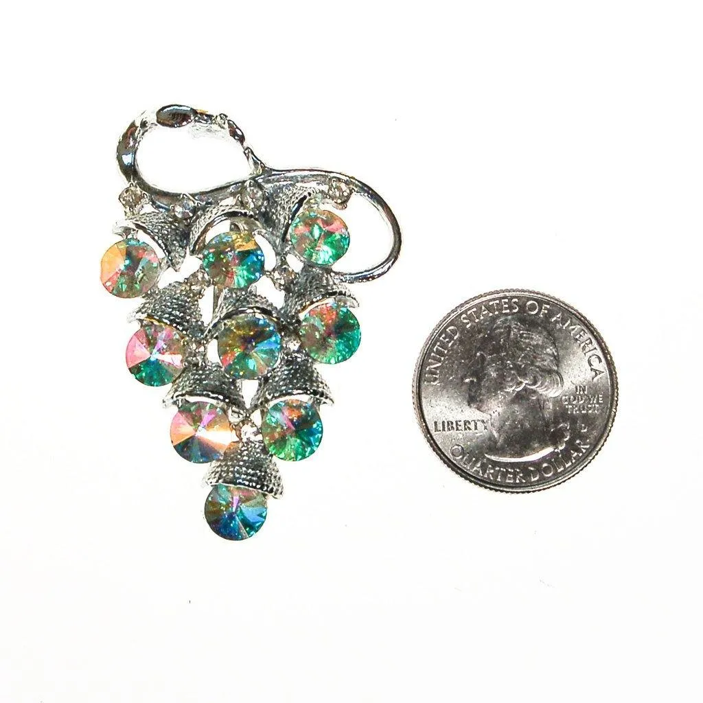 Sparkling Rhinestone Cluster of Grapes Brooch