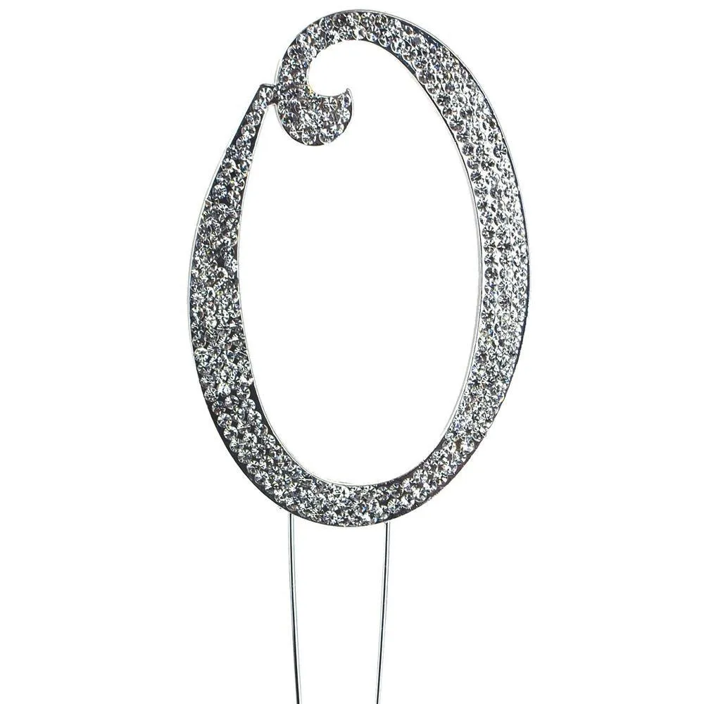 Sparkling Rhinestone Metal Crystal Cake Topper