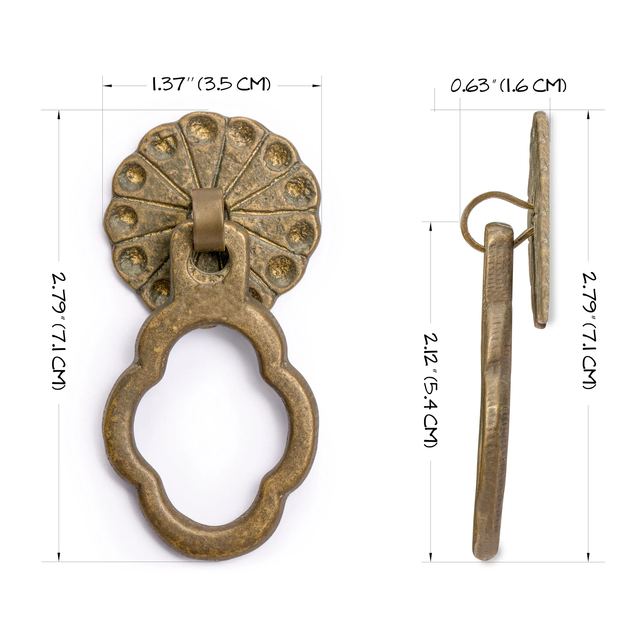Sparrow Tail Pulls 2.4" - Set of 2