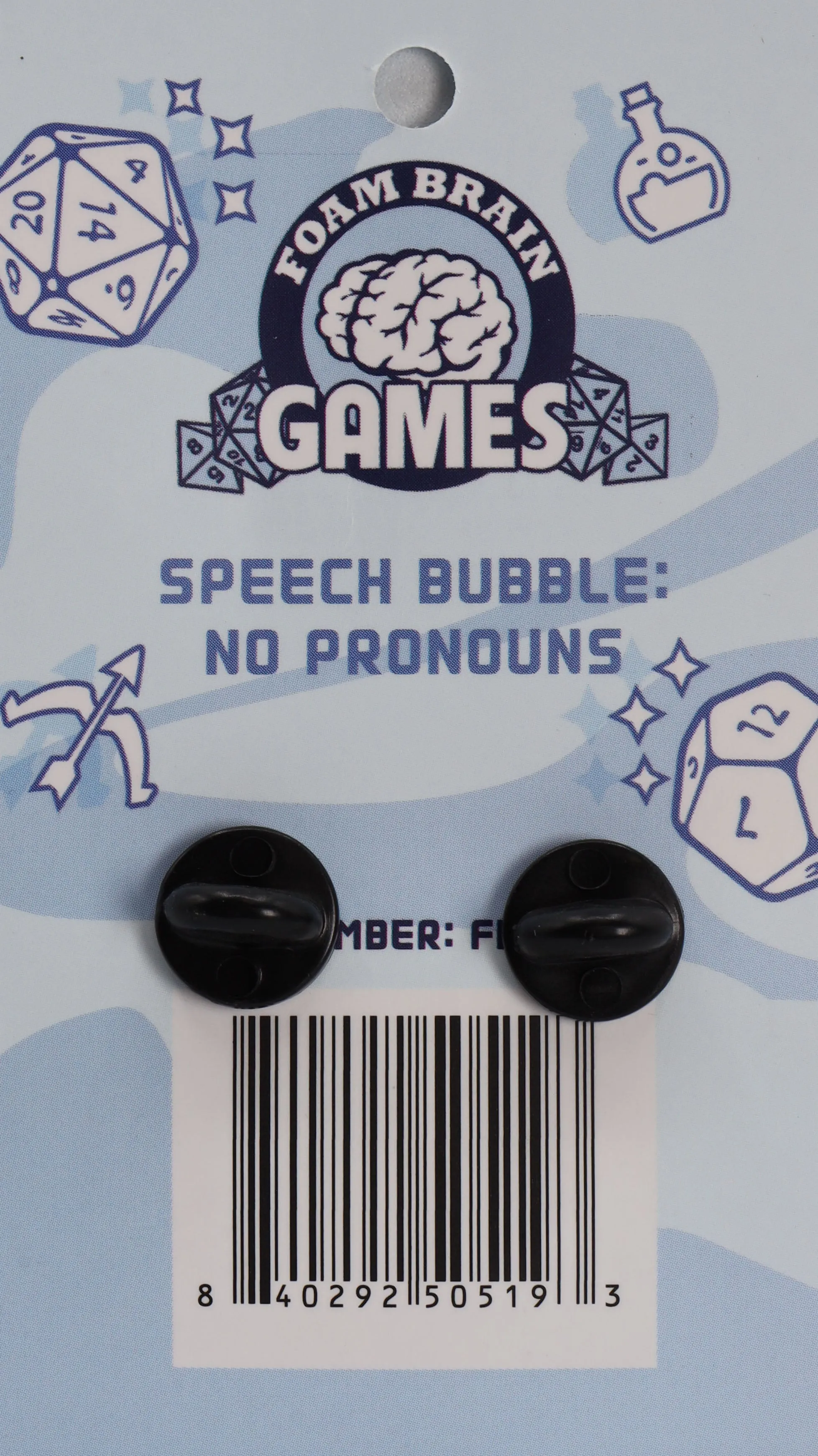 Speech Bubble Pin: No Pronouns!