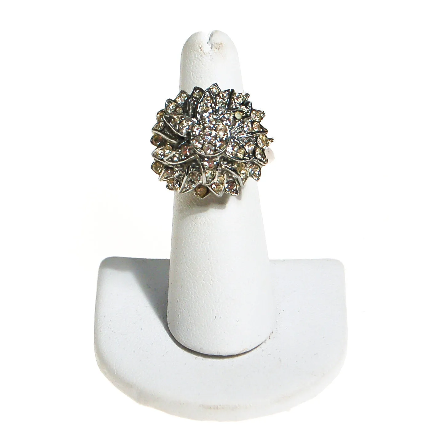 Starburst Rhinestone Statement Cocktail Ring