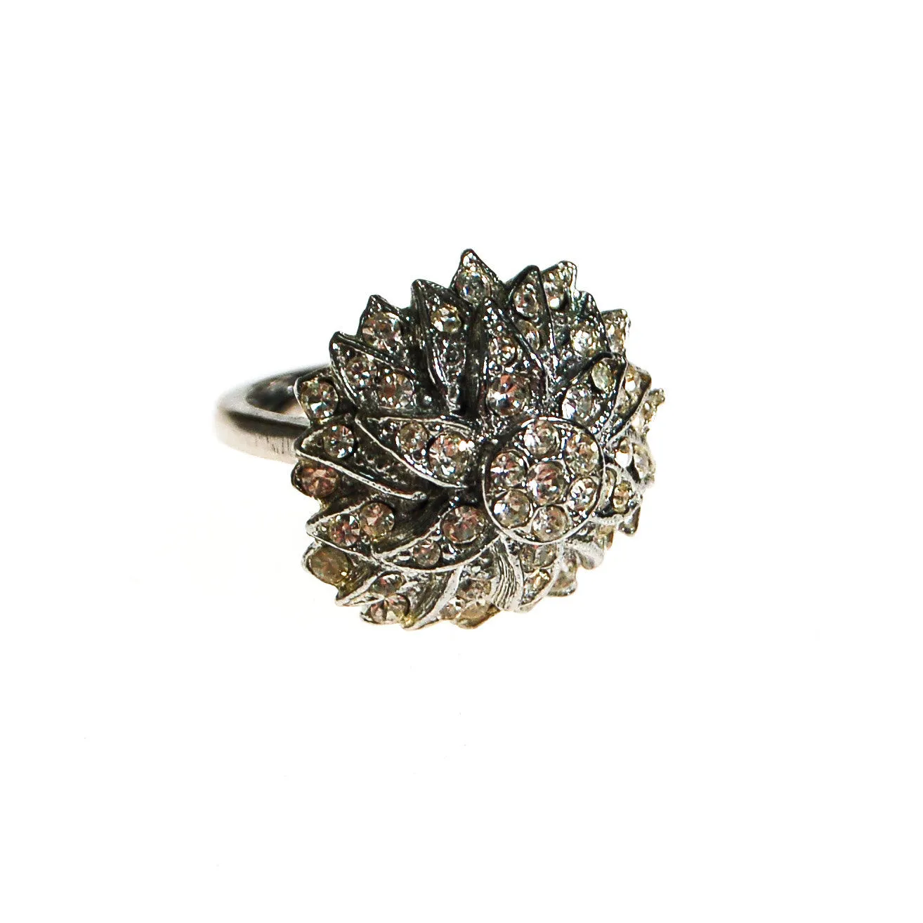 Starburst Rhinestone Statement Cocktail Ring