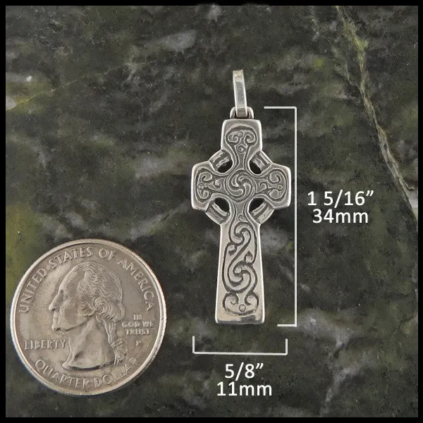 Sterling Silver Inis Celtic Cross Pendant