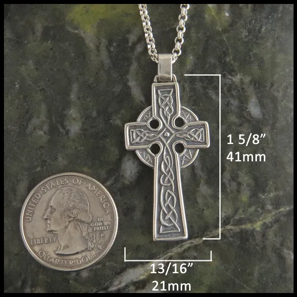 Sterling Silver St Patrick's Celtic Cross Pendant