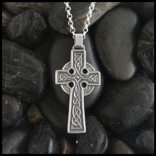 Sterling Silver St Patrick's Celtic Cross Pendant