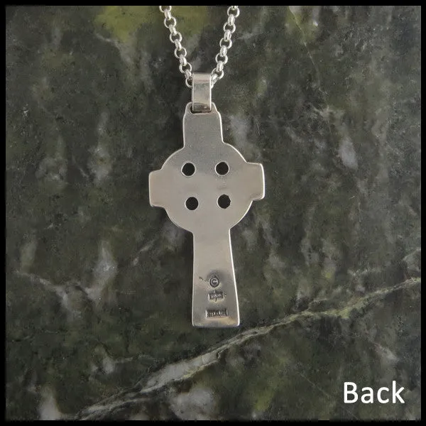 Sterling Silver St Patrick's Celtic Cross Pendant