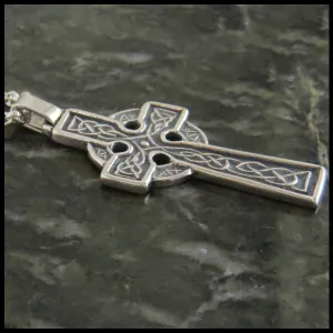 Sterling Silver St Patrick's Celtic Cross Pendant