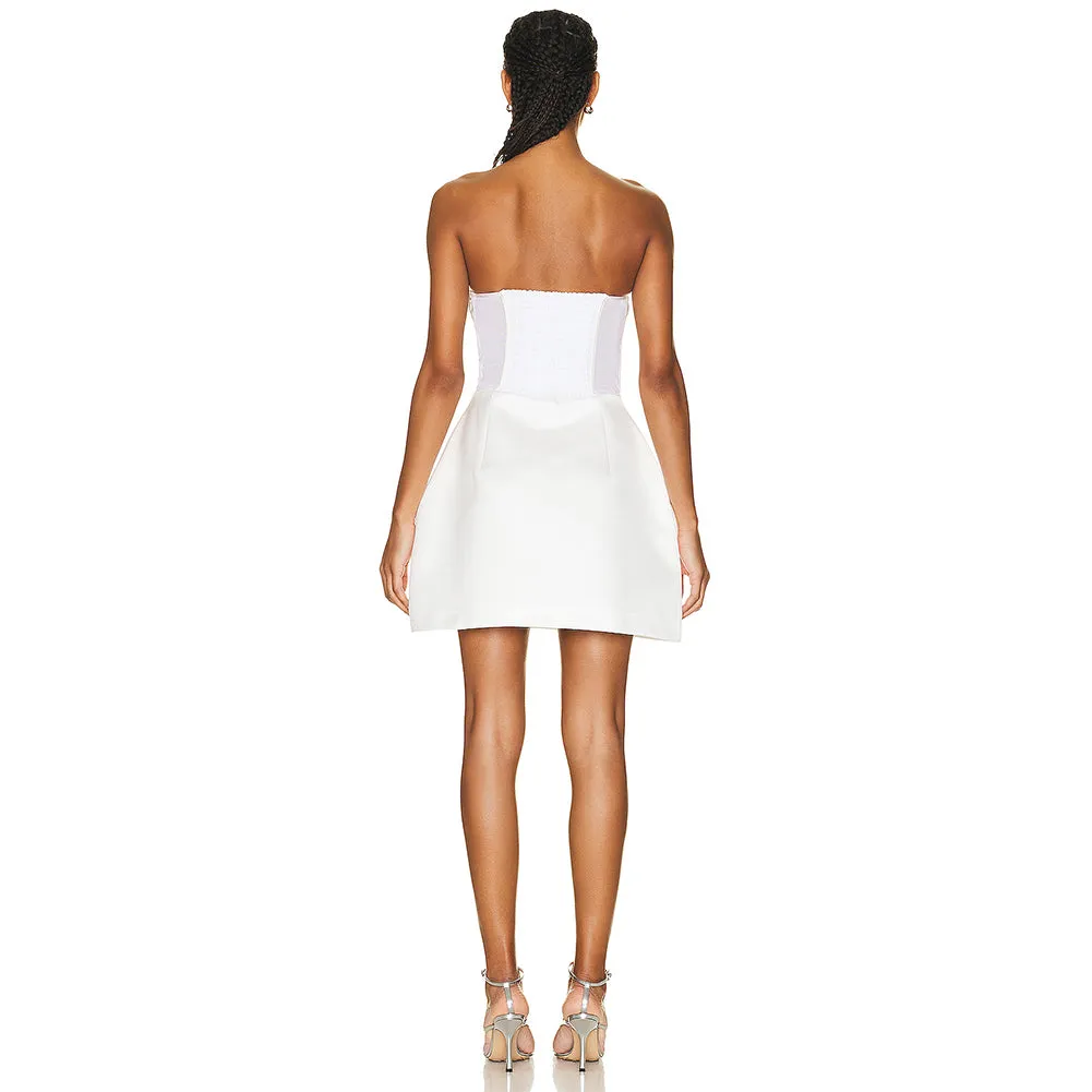 Strapless Sleeveless Rhinestone Mini Bodycon Dress BD2435