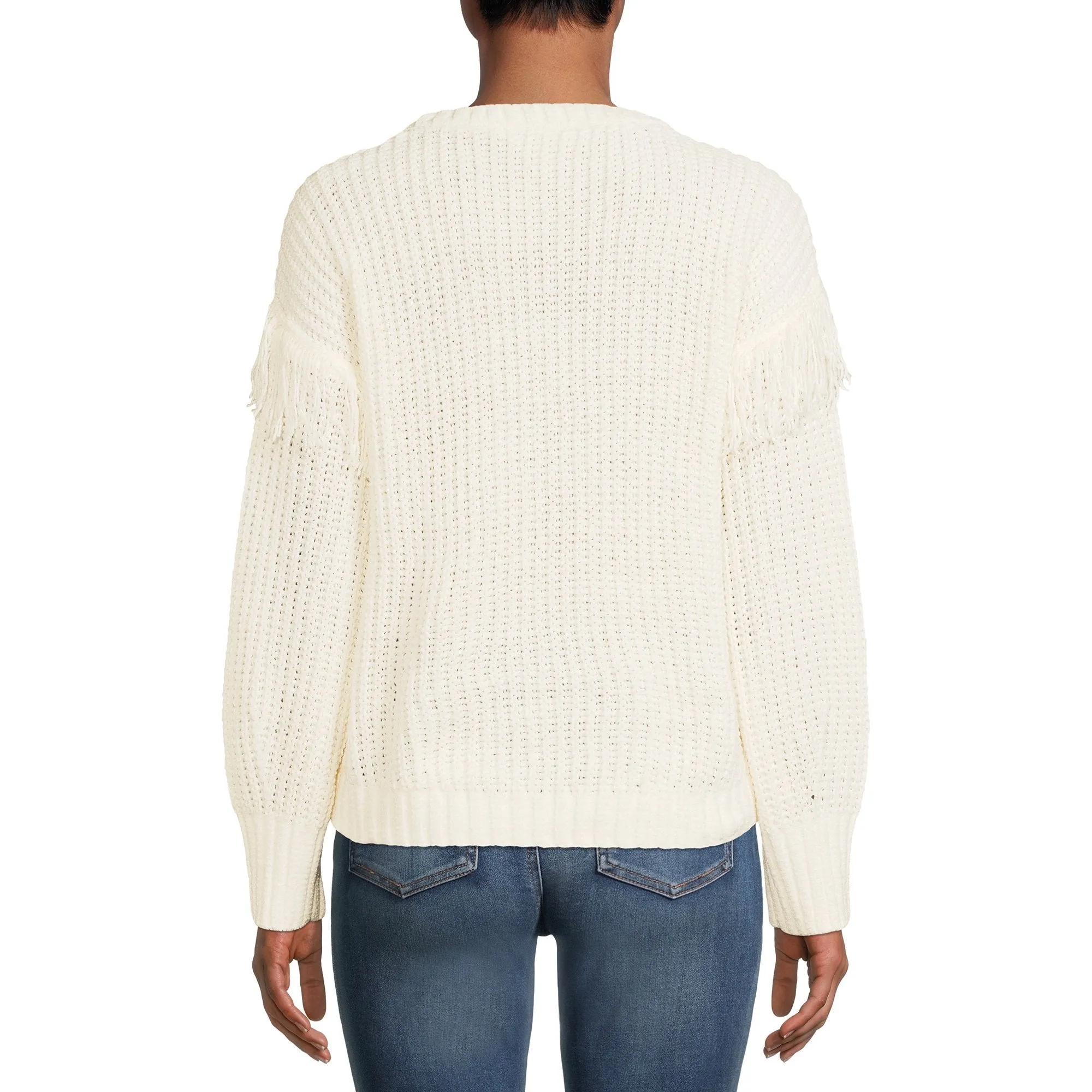 Super Soft Chenille Fringe Sweater