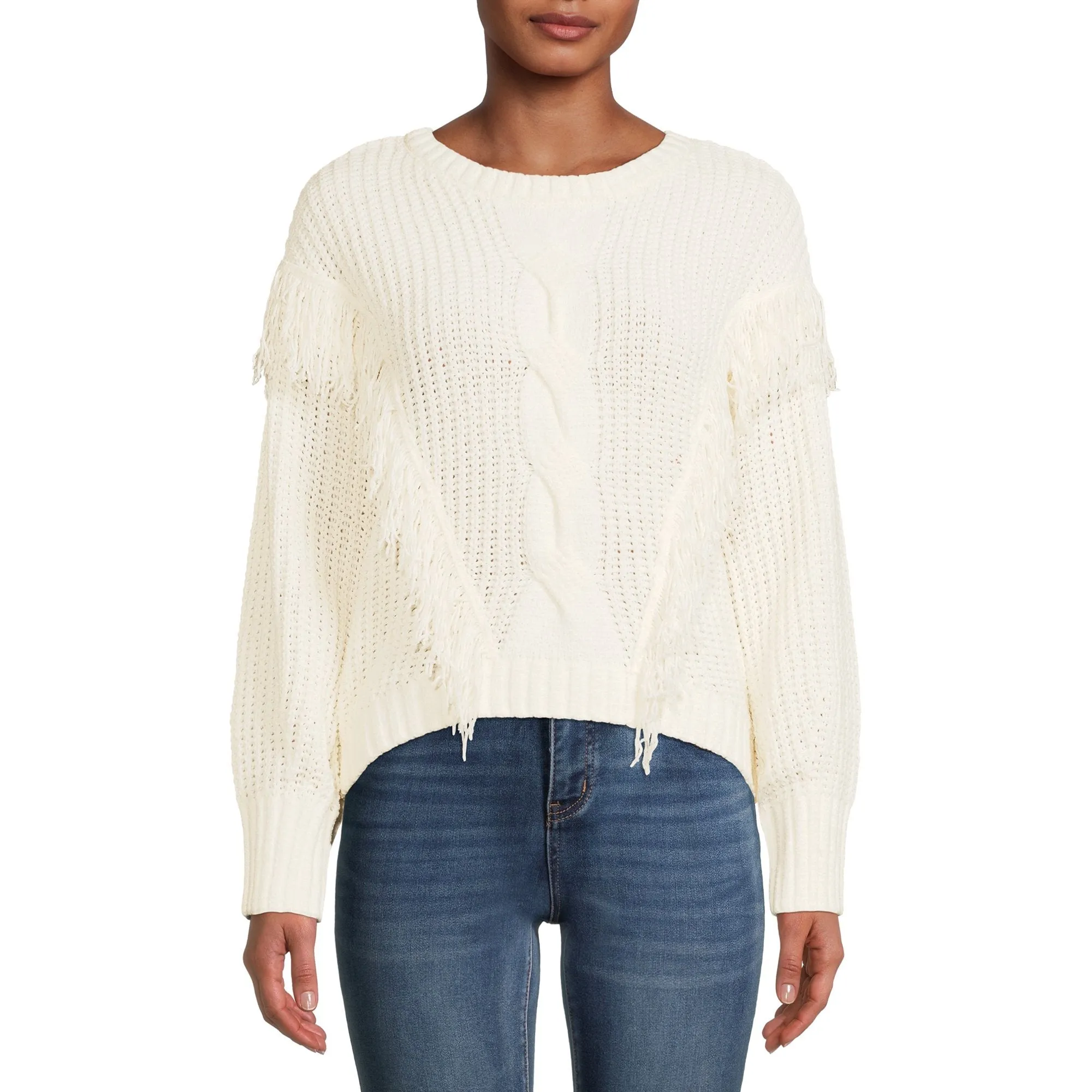 Super Soft Chenille Fringe Sweater