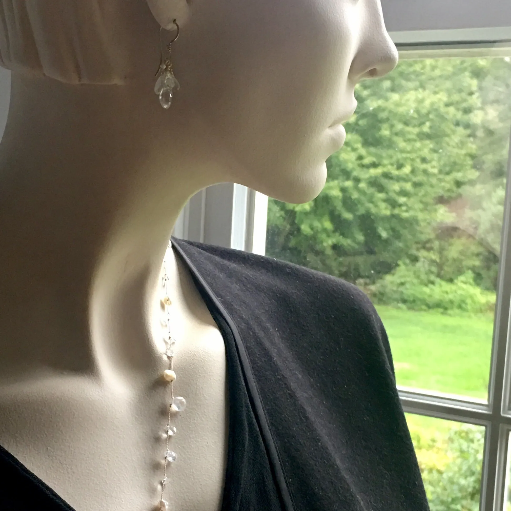 The Stone Spray Drop Earring - Ethereal mix