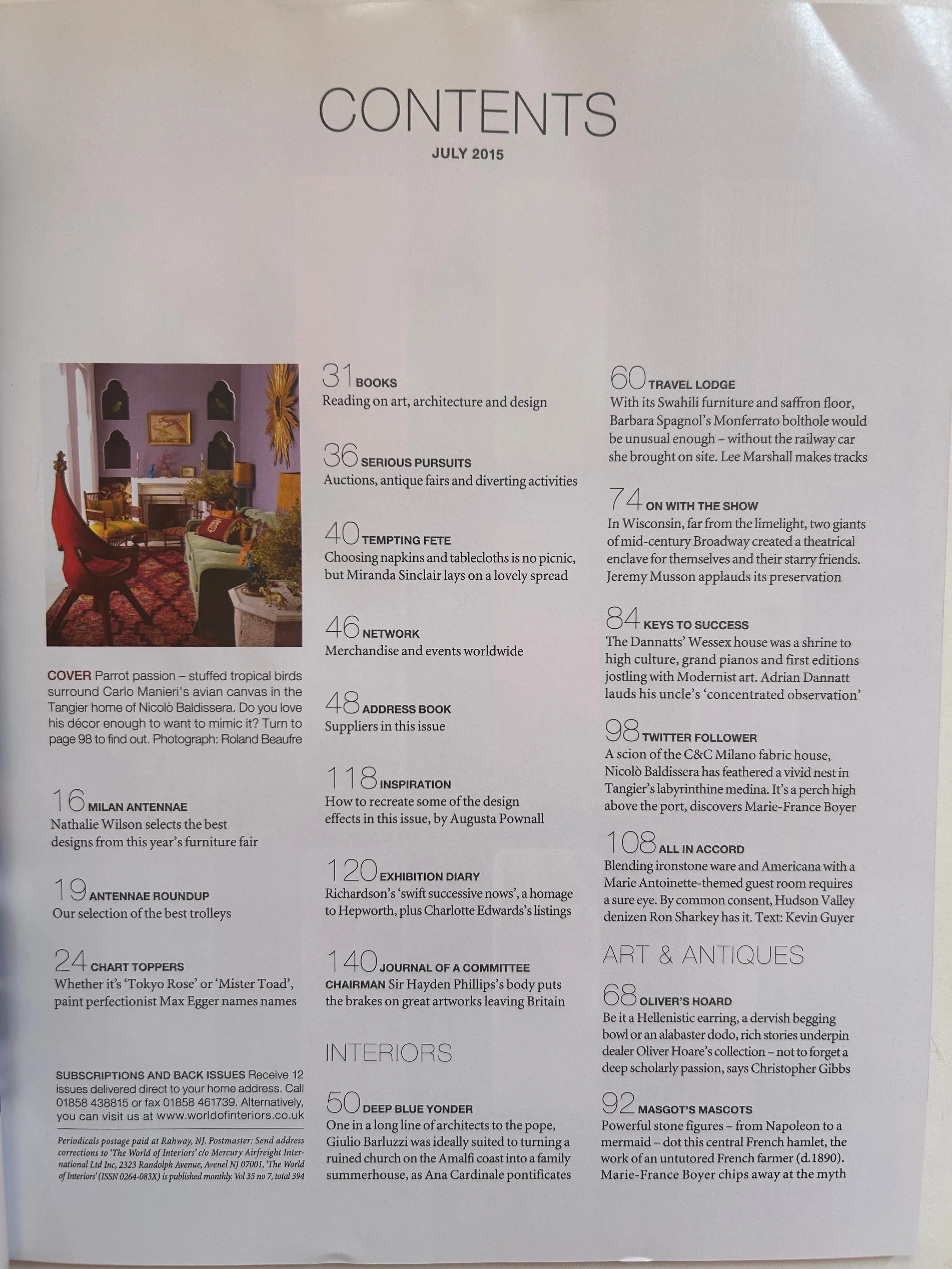 The World of Interiors - July 2015