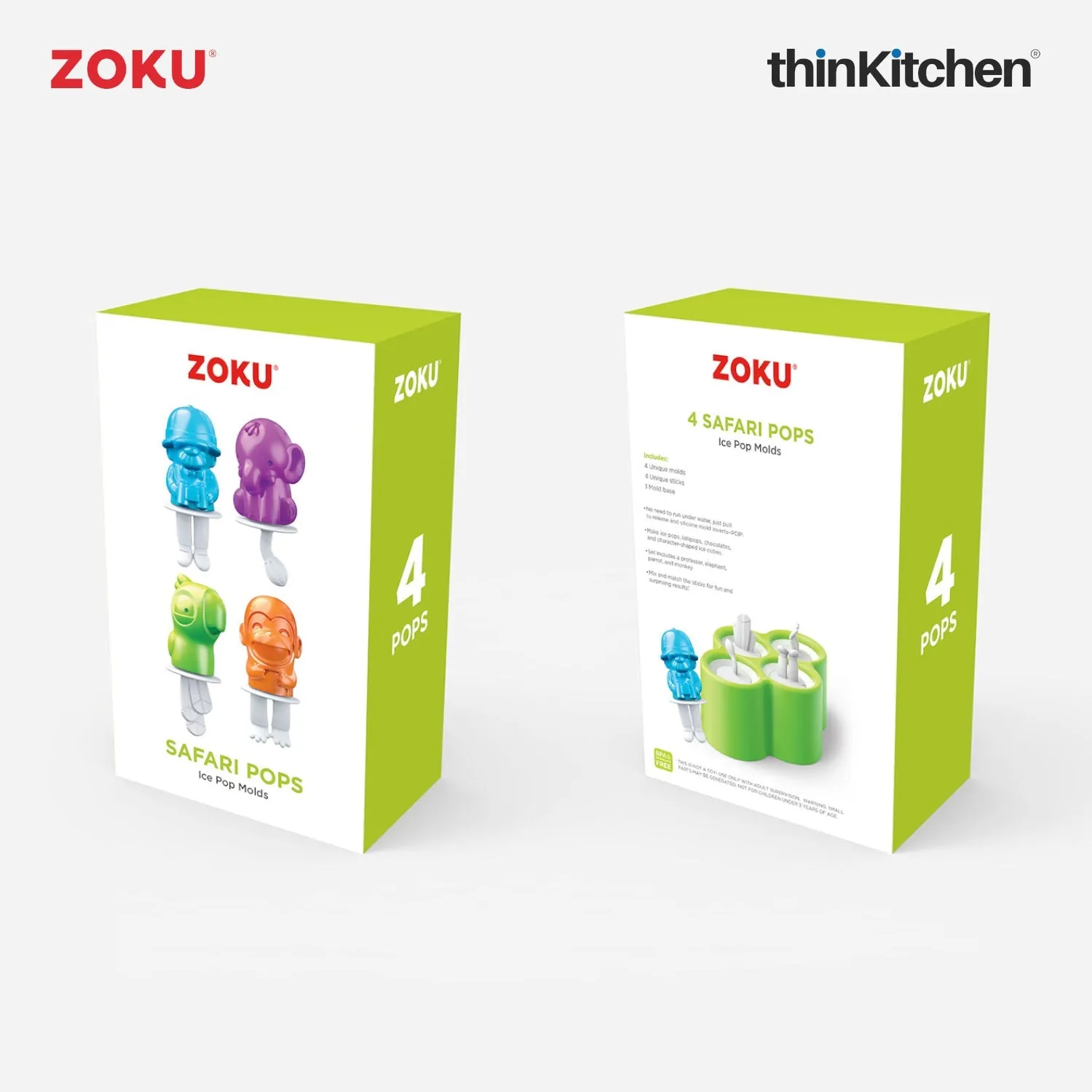 thinKitchen™ Zoku Safari Pop Mold (4 pop)