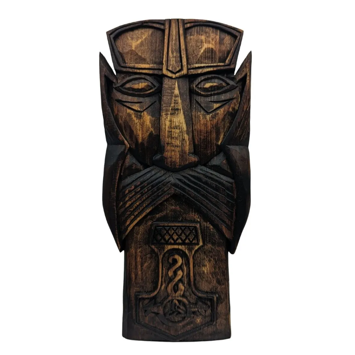Thor carving wood wall panel