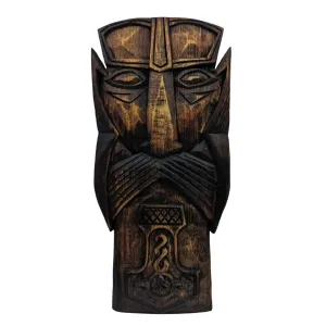 Thor carving wood wall panel