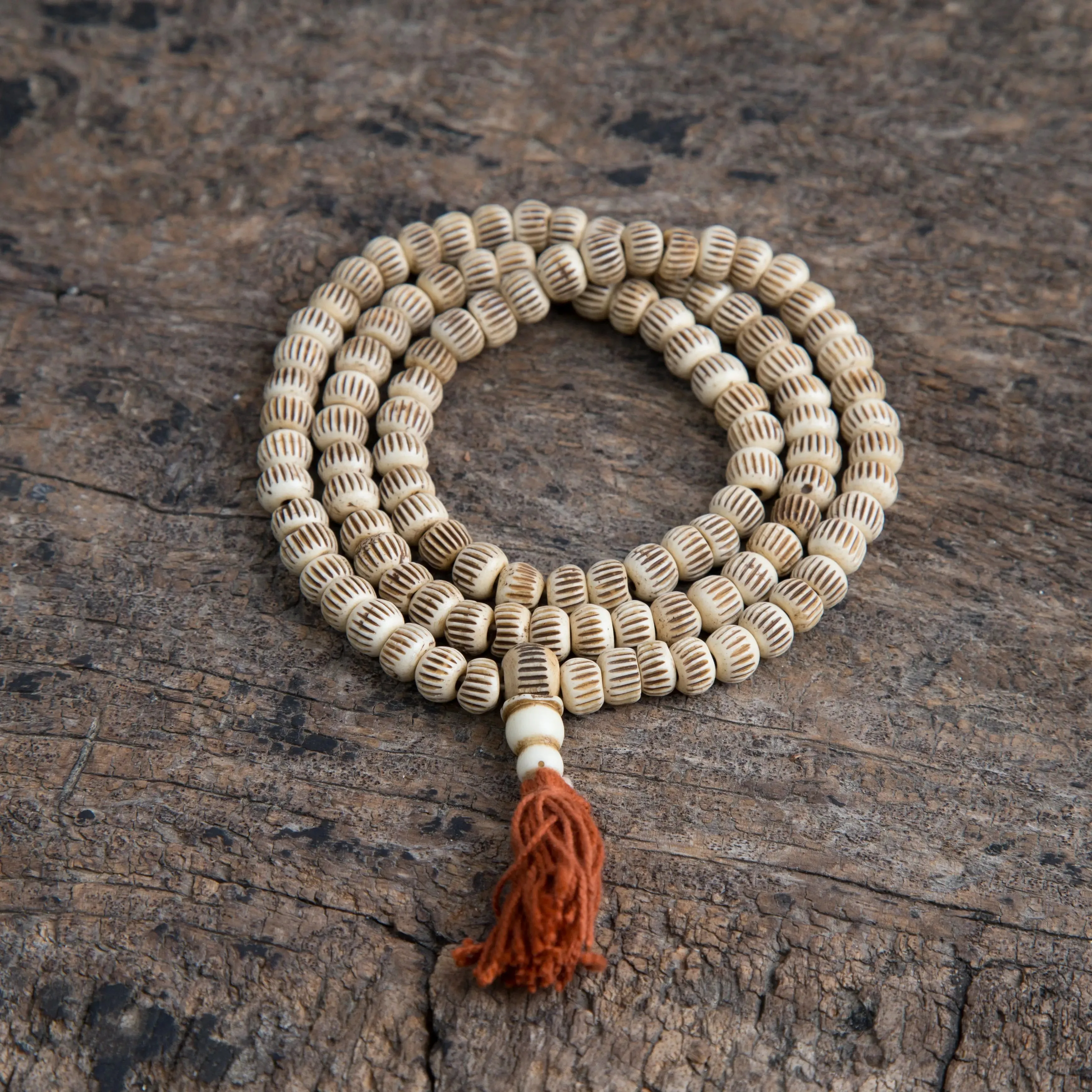 Tibetan Bone Mala Necklace