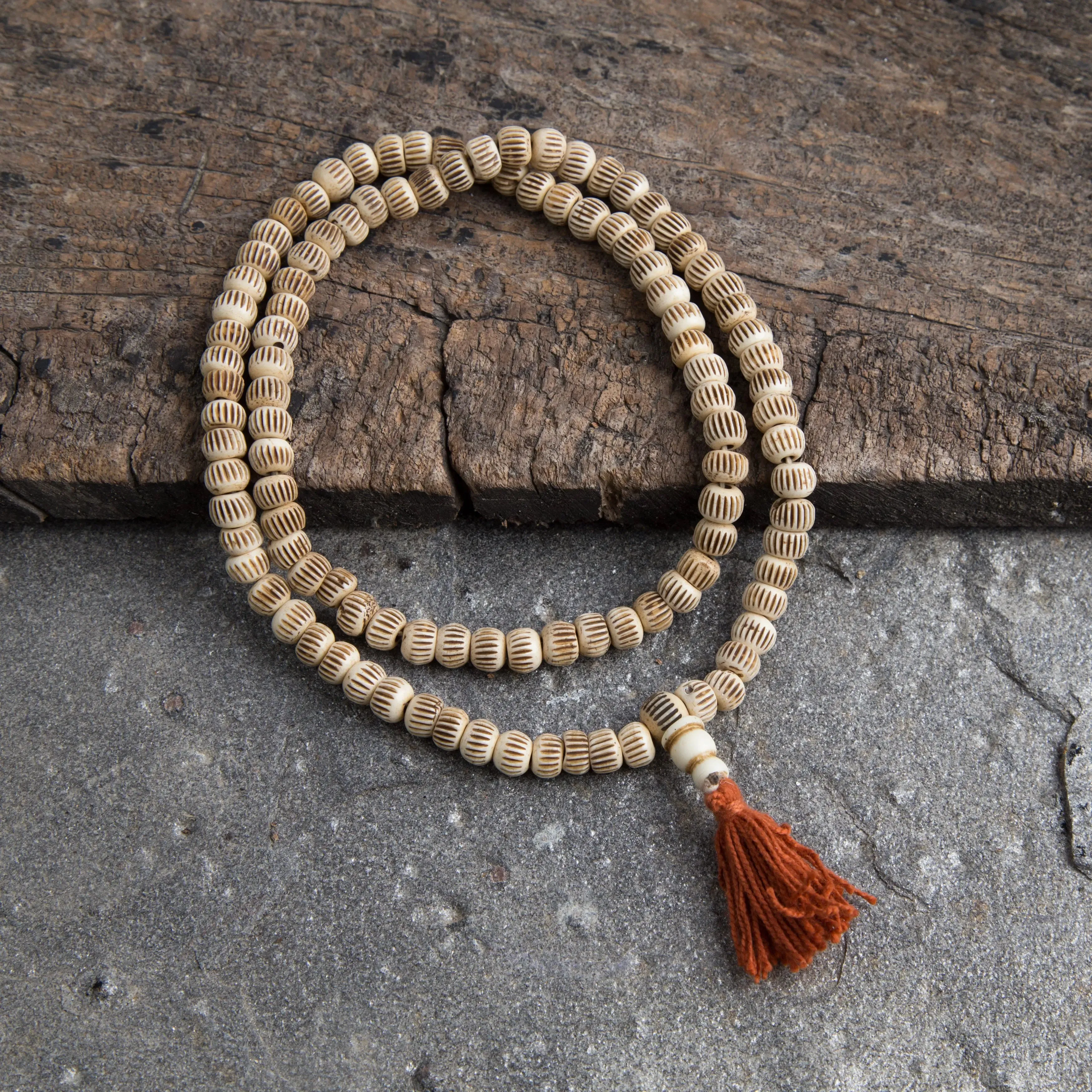 Tibetan Bone Mala Necklace