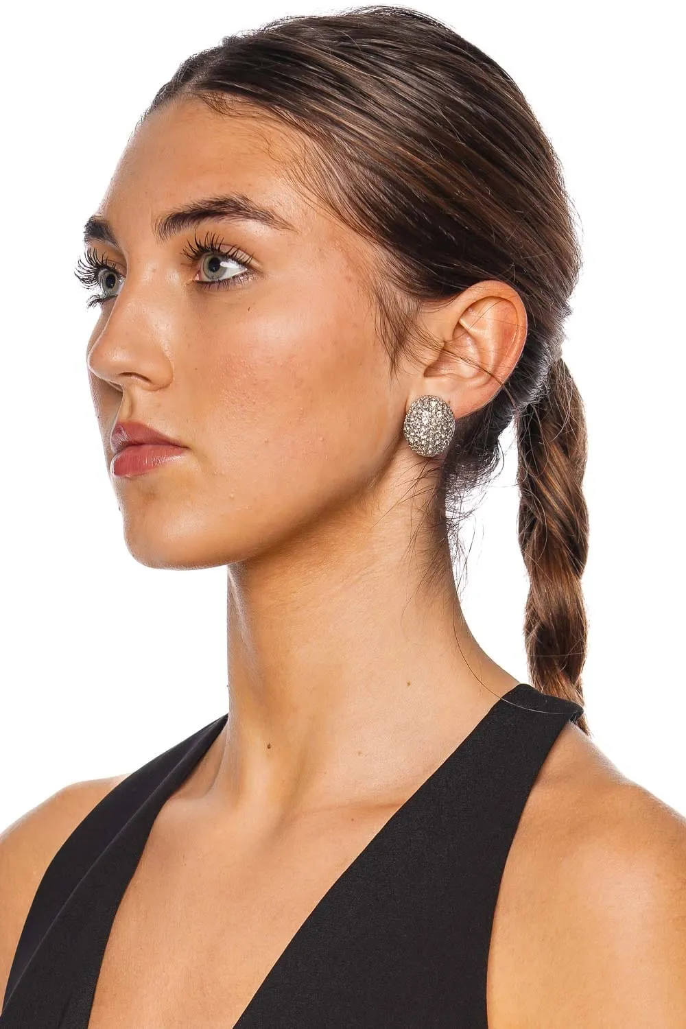 Tinsel Crystal Stud Earrings