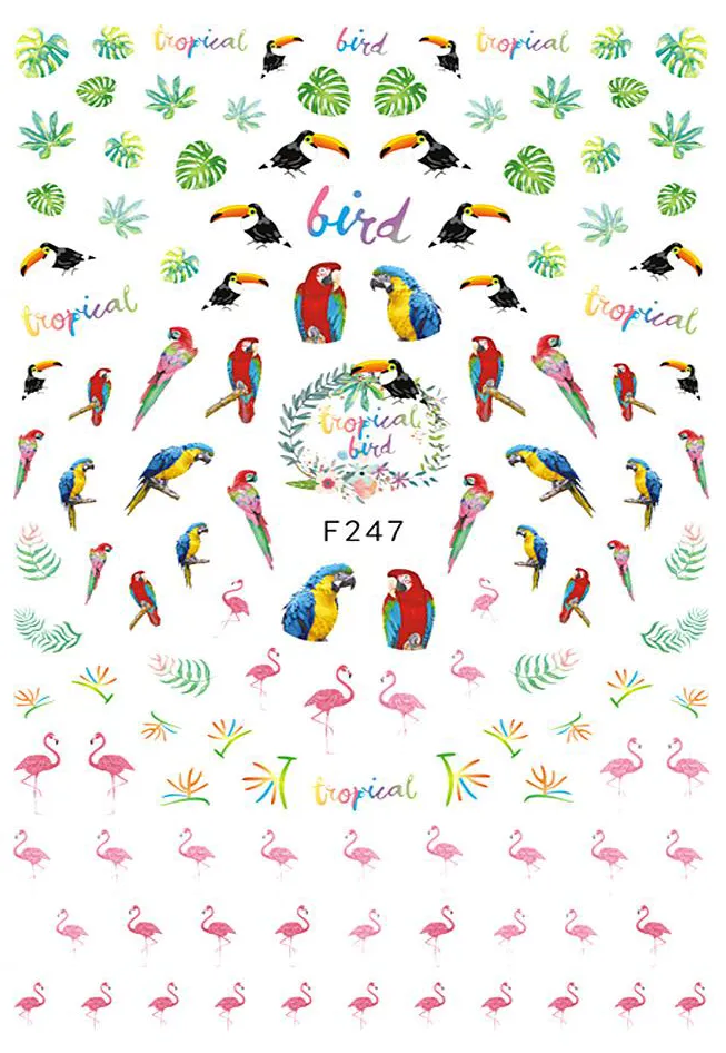 Tropical Bird Nail Sticker