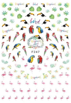 Tropical Bird Nail Sticker