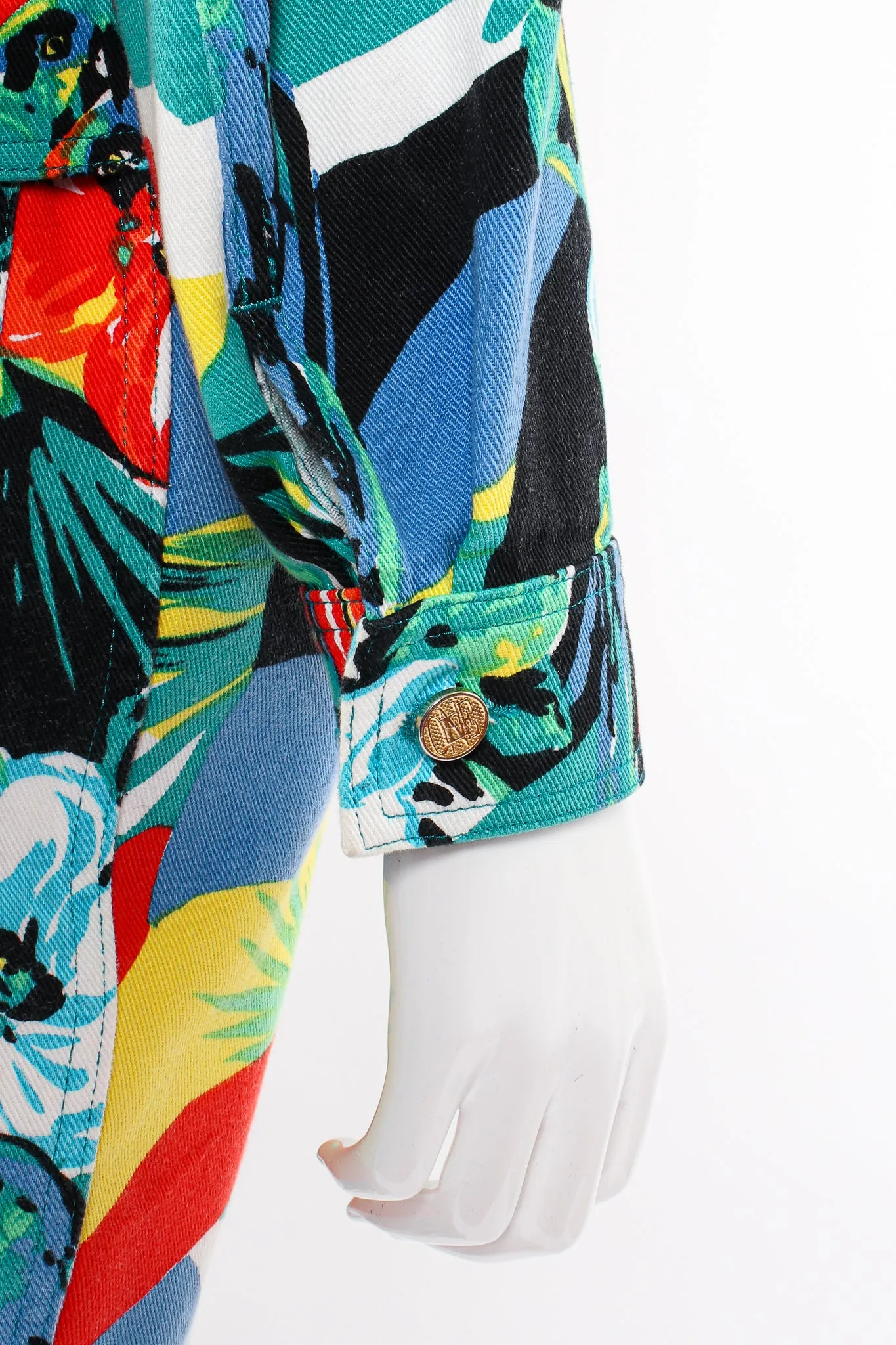 Tropical Parrot Denim Jacket & Pant Set