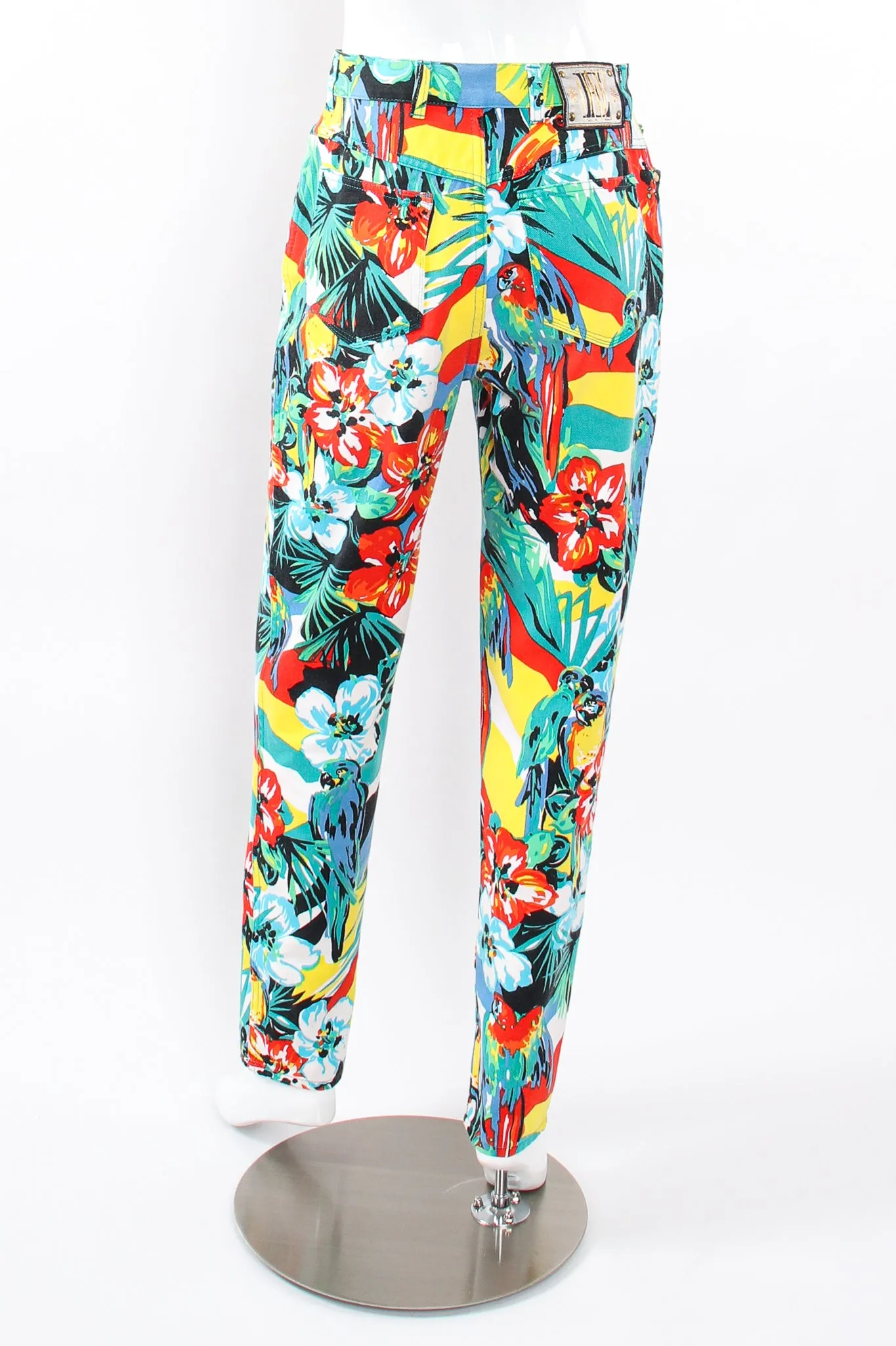 Tropical Parrot Denim Jacket & Pant Set